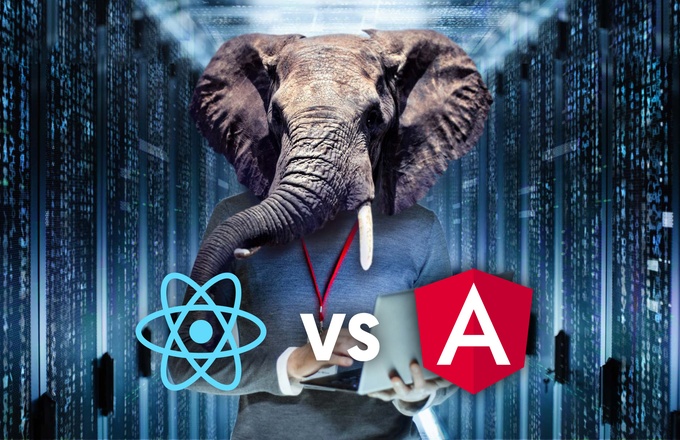 ReactJs vs AngularJS cover