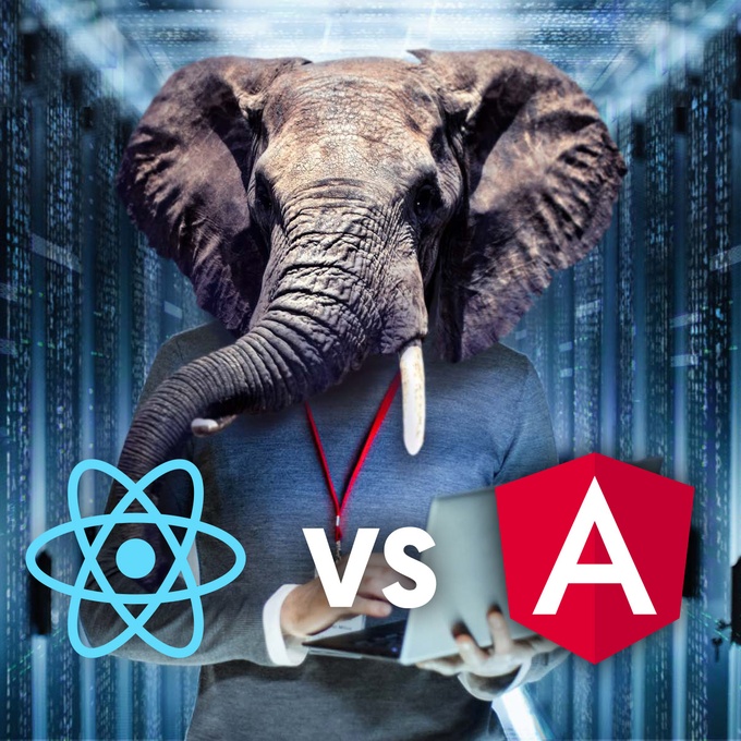 ReactJs vs AngularJS cover